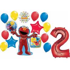 Animal & Character Balloons Elmo and Friends 2nd Birthday Party Supplies Balloon Bouquet Decorations