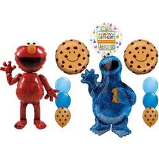 Brown Animal & Character Balloons Mayflower Cookie Monster and Elmo Birthday Party Supplies 11 pc Balloon Bouquet Decorations