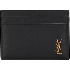 Saint Laurent Credit Card Slots Card Cases Saint Laurent Monogram Tiny Leather Card Case - BLACK