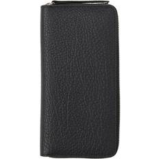 Black Four Stitches Zip Wallet - T8013 Black