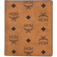 MCM Mens Bifold Card Wallet in Visetos Original - Brown