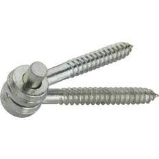 Silver Fasteners National Hardware 7228158 0.625 Screw Hook & Eye Hinges Zinc Plated