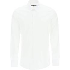 Goud Overhemden Dolce & Gabbana Katoenen Overhemd White Cotton