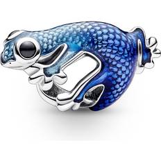 Pandora Breloques et Pendentifs Pandora Charm Gecko Bleu Métallique Multicolore