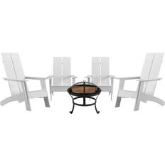 Patio Furniture Flash Furniture Sawyer Set Poly Resin Adirondack