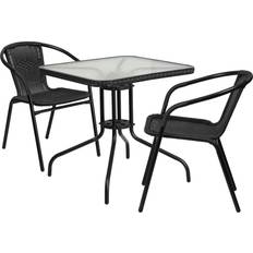 Garden Table Flash Furniture 3 pc. Square