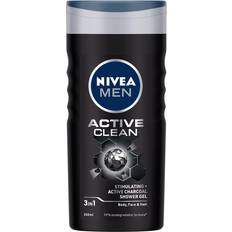 Activated Charcoal Body Washes Nivea Men Body Wash, Active Clean with Active Charcoal, Shower Gel