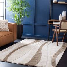 Safavieh Carpets & Rugs Safavieh Florida Shag Assa Stripe White, Brown