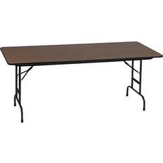 Correll Adjustable Height Melamine Folding Table, 30" x 72" Walnut