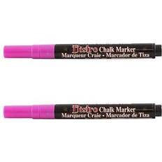 Jam Paper Marvy Uchida Fine Point Chalk Markers Neon Yellow 2/Pack