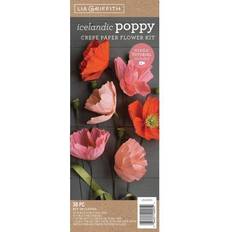 Silk & Crepe Papers Crepe Paper Flower Kit -Poppies