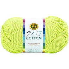 24 7 cotton yarn Lion Brand 24/7 Cotton Yarn-Lime