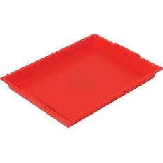 Red Easels Deflecto 39507RED Little Artist Antimicrobial Kids Finger Paint Tray Red