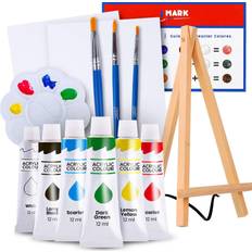 Paint Art canvas paint set supplies 14-piece mini canvas acrylic painting kit wit