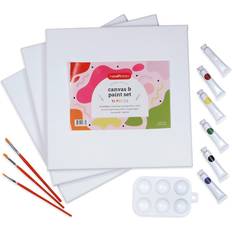 Paint Incraftables canvas and paint set for adults. acrylic painting kit with 3 canvas