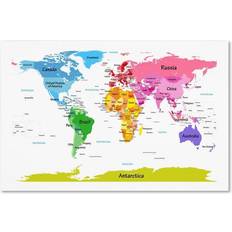 Interior Details Trademark Fine Art Tompsett 'World Map for II' Wall Decor