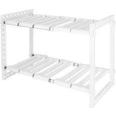 White Storage Systems iMounTEK 2-Tier Sink Organizer Retractable Rack Holders Storage System