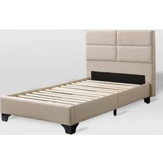 Cream bed frame CorLiving Bellevue Twin/Single Frame Cream