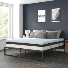 Beds & Mattresses Flash Furniture Leo 14 Metal Platform Bed Frame Cool Gel