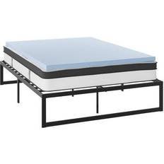 Beds & Mattresses Flash Furniture Leo 14 Metal Platform Bed Frame Cool Gel