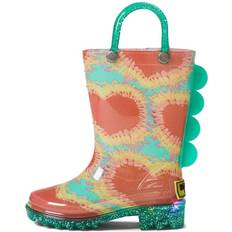 Rain Boots Western Chief Tie Dye Hearts Lighted PVC Rain Boot Girls Toddler Blue Boot