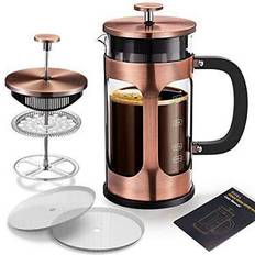 Silver Coffee Presses Bayka press coffee maker glass classic copper