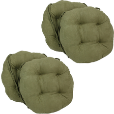 Blazing Needles 16-inch Microsuede Round Cushion 16 x 16 Sage Green 4 Count Chair Cushions Green