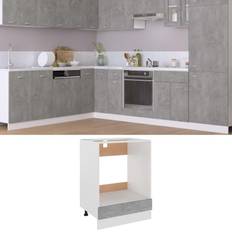 Multicolore Armadi vidaXL Mobile Per Forno Grigio Cemento 60x46x81.5 cm Legno Multistrato Armadio