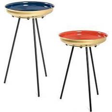 Bleu Tables Basses HAKU Möbel Lot De 2 Tables D'Appoint Alice 66 cm Multicolore Table Basse