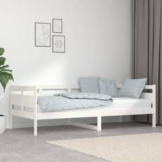 Letto Giorno Divani vidaXL Dormeuse Bianca In Legno Massello Di Pino 90x200 Cm Divano