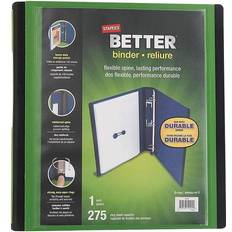 Green Staplers & Staples Staples 827602 Better 1-Inch D 3-Ring View Binder