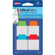 Red Labels Avery Mini Ultra Tabs, 2-Side Writable, Primary