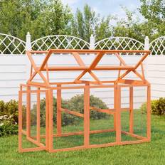 vidaXL løbegård 141x94x104 massivt fyrretræ brun