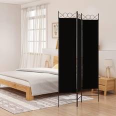 VidaXL Room Dividers vidaXL 3-Panel Black Room Divider