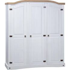 Brune Garderober vidaXL Corona Range White Garderobe 52x170cm