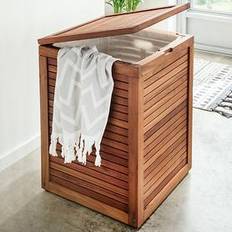 Destiny & living wäschebox badezimmer wäschetruhe teak wäsche