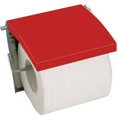 Rouge Porte-rouleaux de papier toilette MSV Porte Rouleau Papier Wc Mural Mdf & Inox Rouge