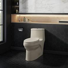 Toilets Swiss Madison Virage 0.8 1.28 GPF Dual Flush One Piece Elongated Bisque