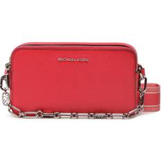 Michael Kors Jet Set Small Pebbled Double-Zip Camera Bag - Geranium