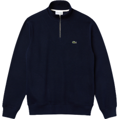 Men's Zippered Stand-Up Collar Sweatshirt - Navy Blue