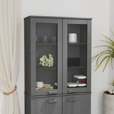vidaXL dark grey Top Pine Sideboard