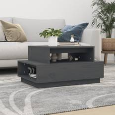 vidaXL 80x55x40,5 massivt Sofabord