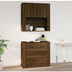 Mobili a Parete vidaXL Brown oak Engineered Wood Wall Cabinet