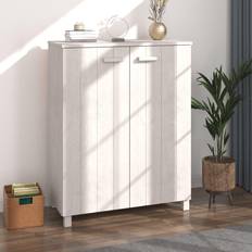 VidaXL Hallway Furniture & Accessories vidaXL white Cabinet Solid Wood Pine Organiser Unit Shoe Rack