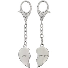 Freemans Personalised Two Hearts Keyring