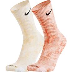 Fitness - Gul Strømper Nike Everyday Plus Cushioned Tie-Dye Crew Socks 2-pack - Multi-Colour