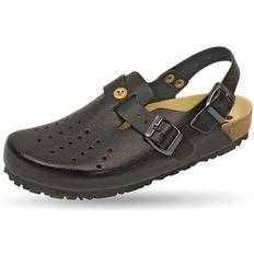 Läder - Unisex Träskor Unisex ESD Clog Perforerad Arbetsskor - Svart