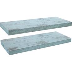 Blue Shelves Sorbus 2 Tier Floating Wall Shelf