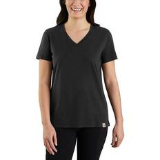 Carhartt Women T-shirts Carhartt Women's Relaxed Fit Lightweight Short-Sleeve V-Neck T-shirt - Black