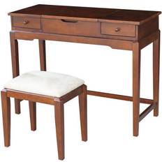 Dressing Tables International Concepts 2-PIece Espresso Lift Top Dressing Table